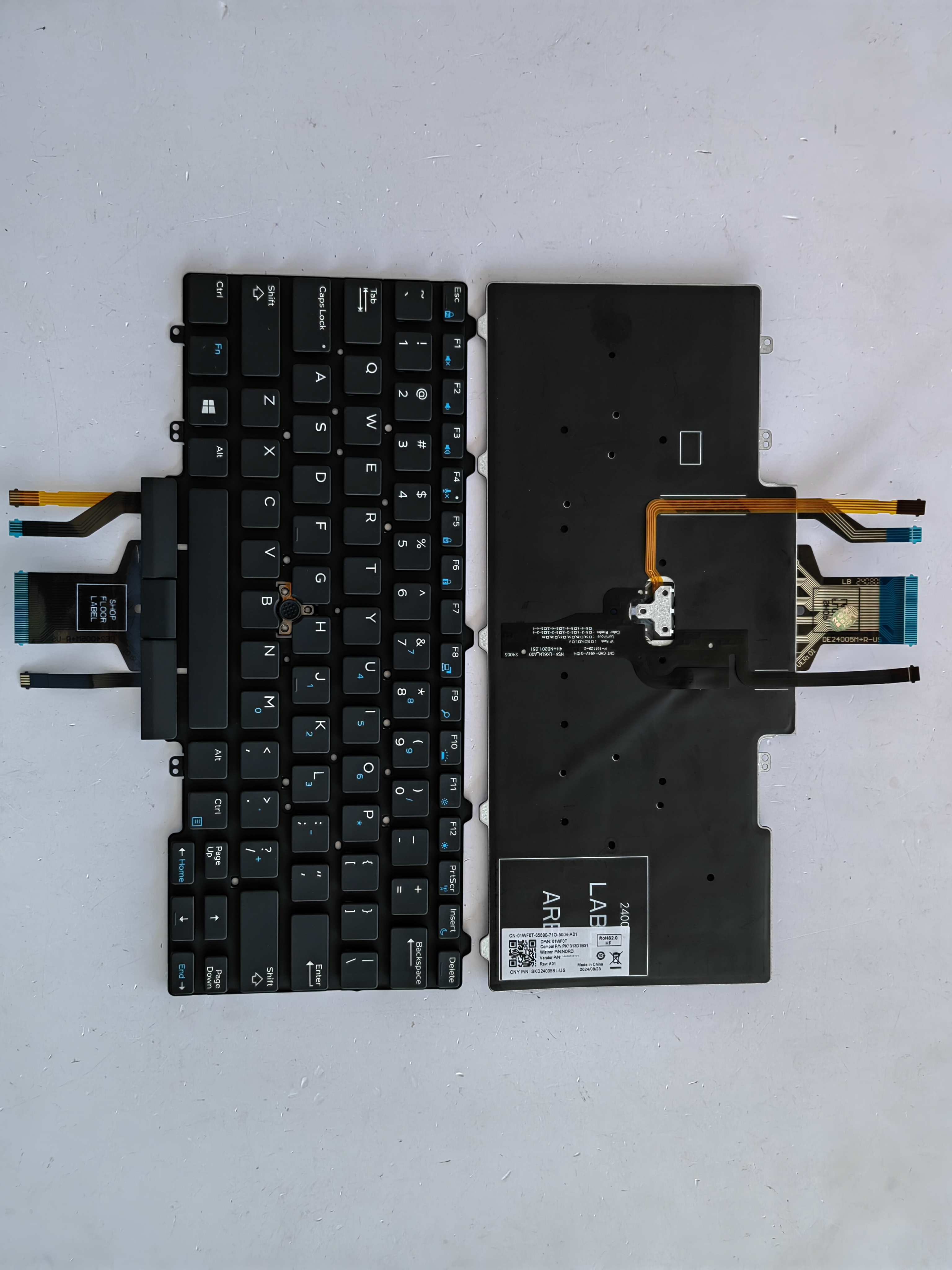 Picture of New Replacement Laptop Keyboard For DELL E5450 SK quality BLACK With Point Backlit (OEM) US Layout